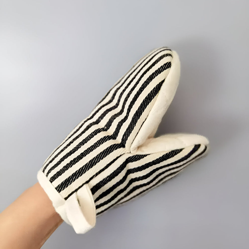 Gestreifter hitzebeständiger Küchen-Ofenhandschuh