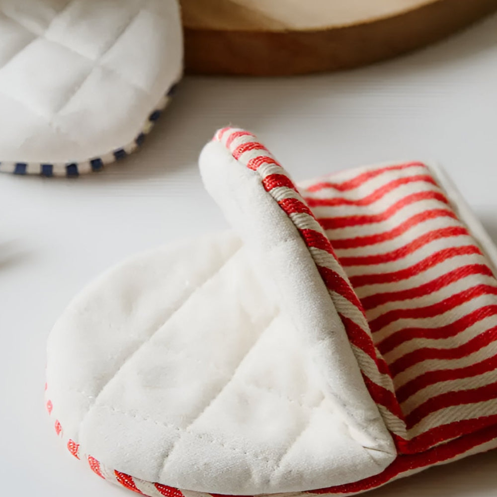 Gestreifter hitzebeständiger Küchen-Ofenhandschuh