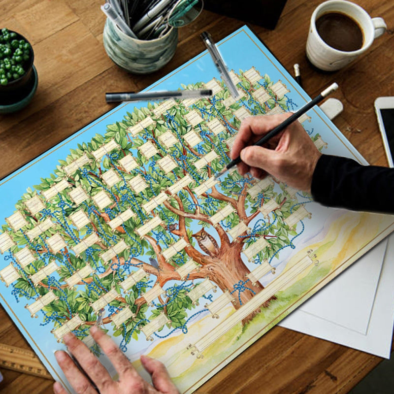 DIY Stammbaum-Tabelle Set für Ahnenforschung und als Geschenk