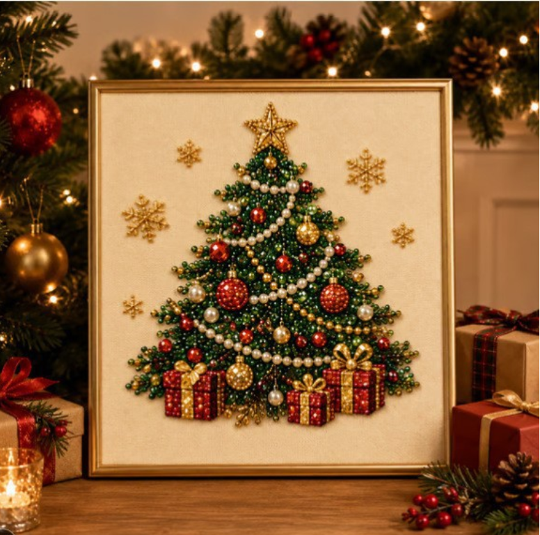 DIY elegante Weihnachtsdekoration mit Perlen