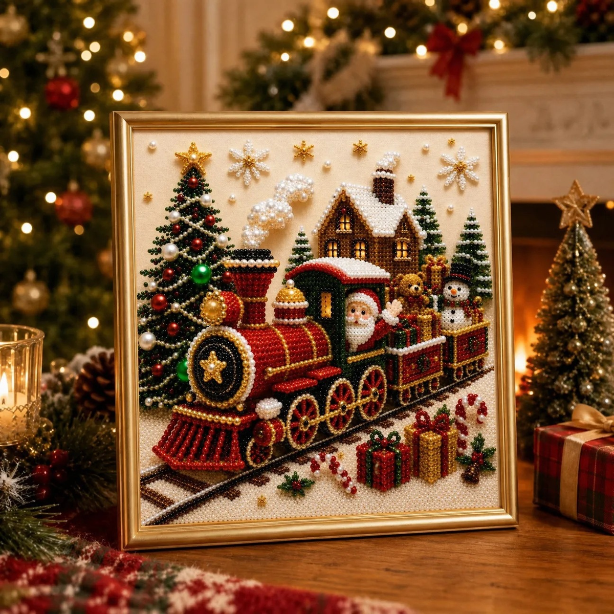 DIY elegante Weihnachtsdekoration mit Perlen