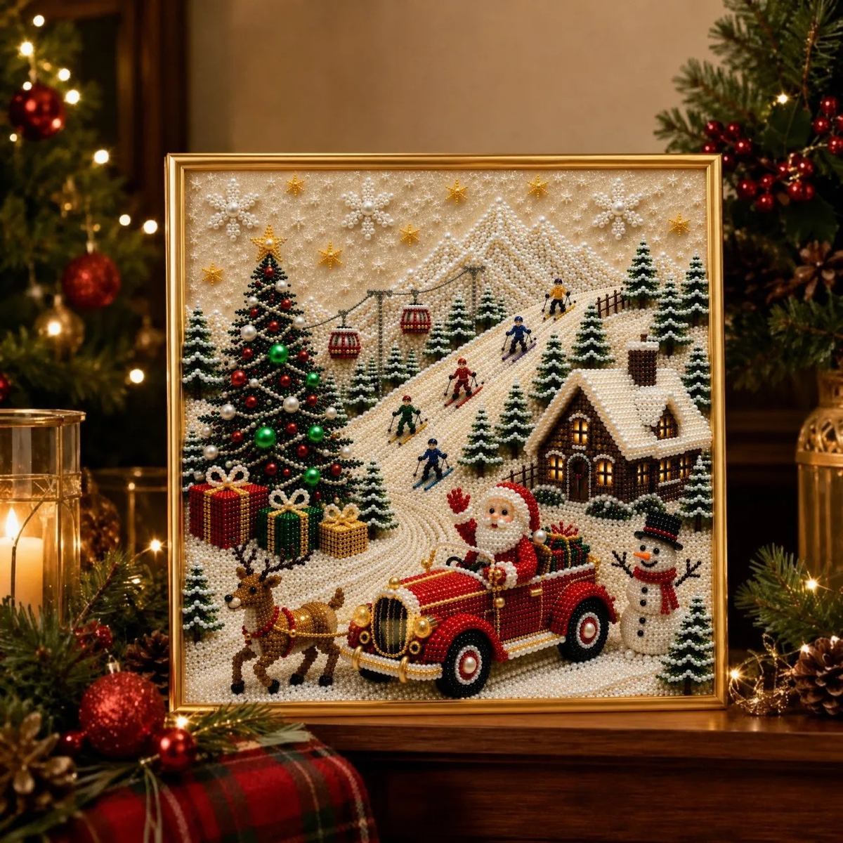 DIY elegante Weihnachtsdekoration mit Perlen