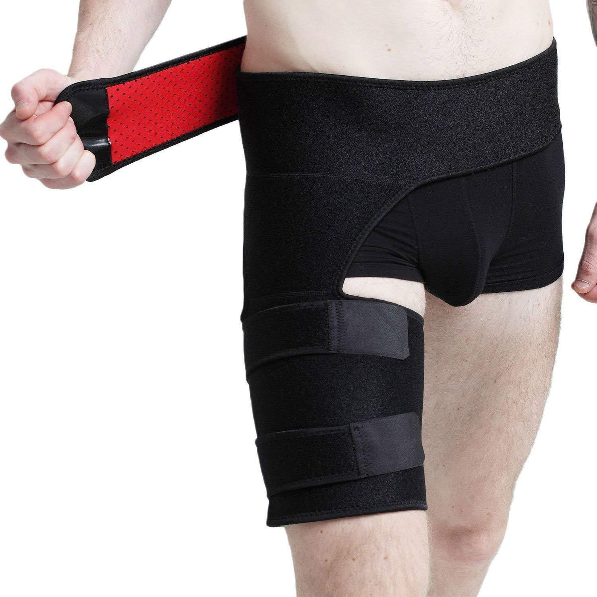 Hüftstabilisierende und leistenstützende Oberschenkelbandage