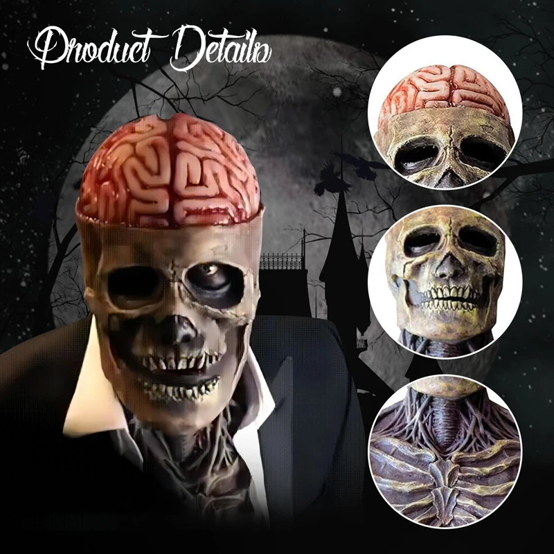 Skelettmaske: Realistische und furchterregende Skelettmaske für das Halloween-Kostüm