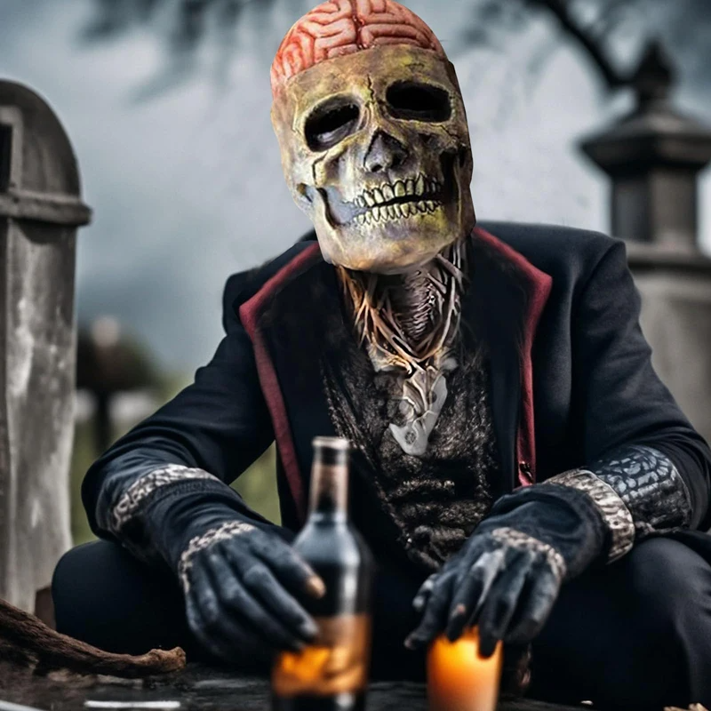 Skelettmaske: Realistische und furchterregende Skelettmaske für das Halloween-Kostüm
