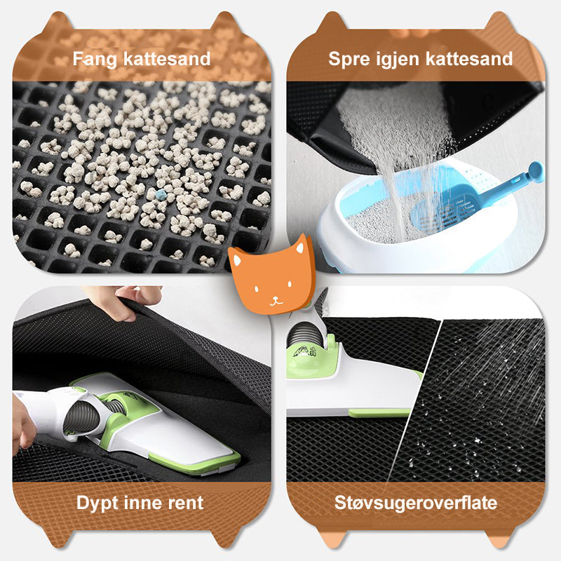 Rutschfeste Katzenstreu-Unterlage - Wasserdichte Matte für Haustiere