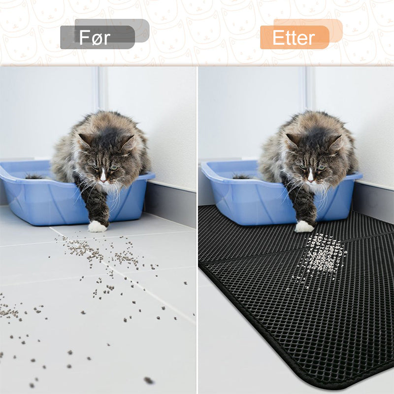 Rutschfeste Katzenstreu-Unterlage - Wasserdichte Matte für Haustiere