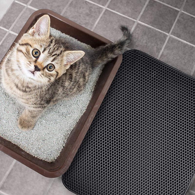 Rutschfeste Katzenstreu-Unterlage - Wasserdichte Matte für Haustiere