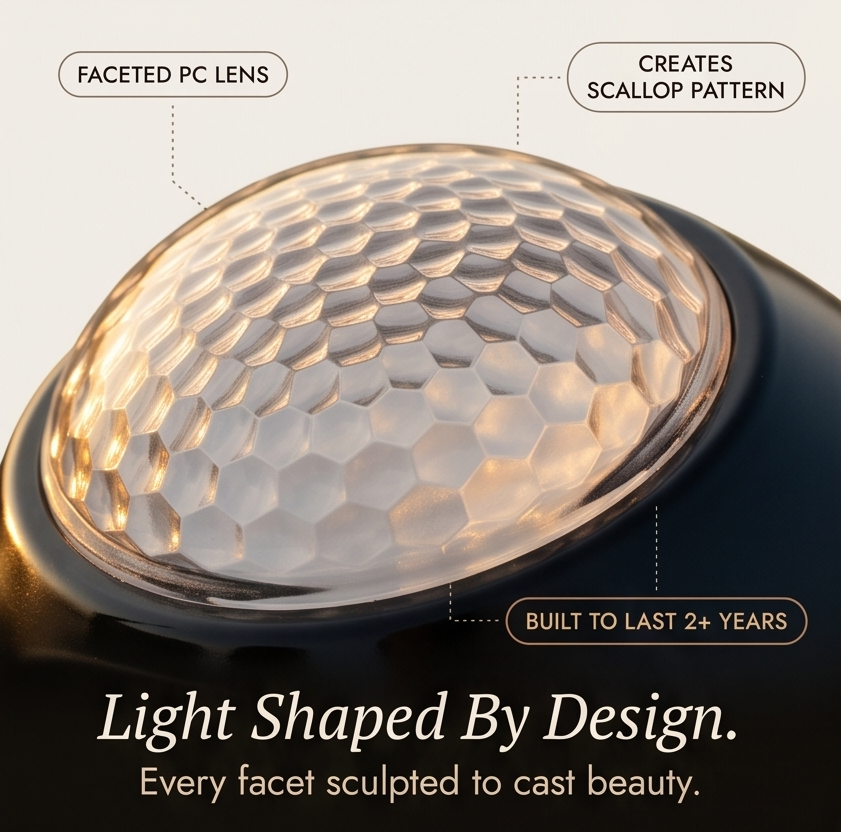 Dekorative Solar-Zaunleuchten mit warmem Licht und Muschelmuster-Lichteffekt (6er-Set)