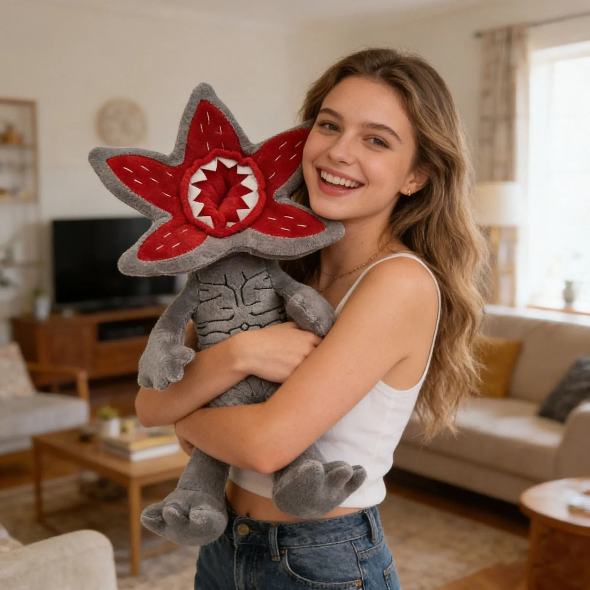 Demogorgon Plüschtier 25 cm – Graues, weiches Monster zu Halloween für Kinder 3