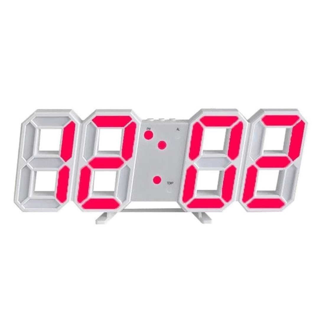 Designer-LED-3D-Wanduhr mit Digitalanzeige und intuitiver Bedienung