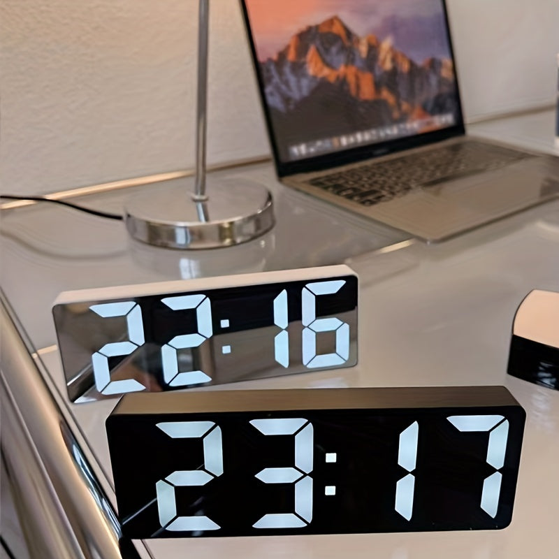 Digitaler LED-Wecker mit Temperaturanzeige und einstellbarer Helligkeit
