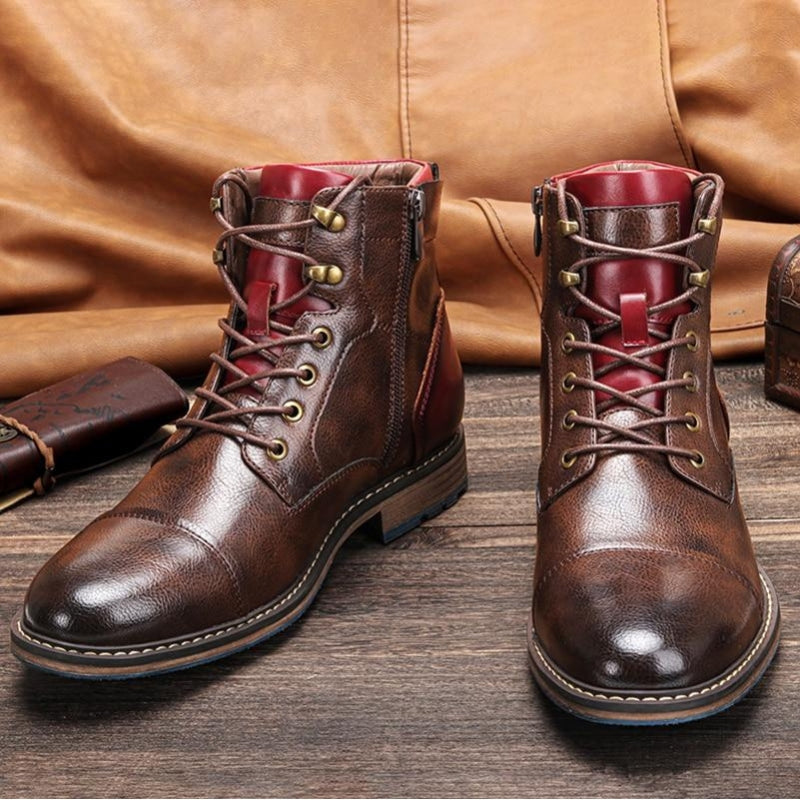 Modische Herren-Stiefeletten mit seitlichem Reissverschluss