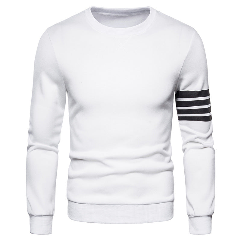 Modischer Herrenpullover mit sportlichem Streifendesign