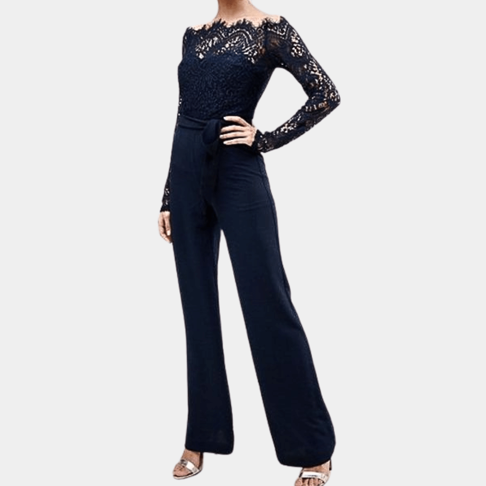 Schulterfreier Spitzen-Jumpsuit für Damen