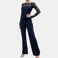 Schulterfreier Spitzen-Jumpsuit für Damen