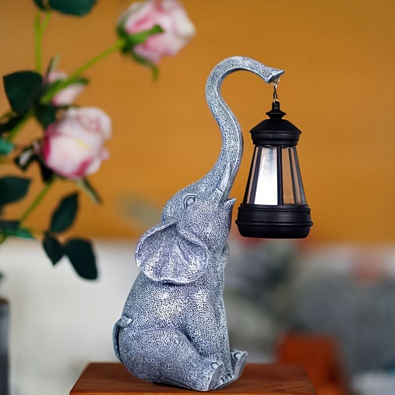 Solar-Gartenlampe Elefant – Warmes, stimmungsvolles Licht