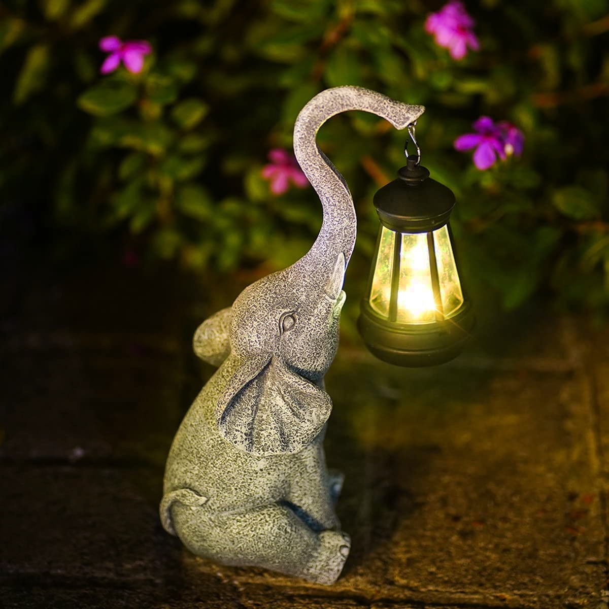 Solar-Gartenlampe Elefant – Warmes, stimmungsvolles Licht