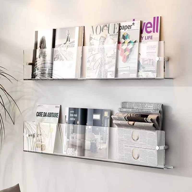 Elegantes Acryl-Wand-Zeitungsregal