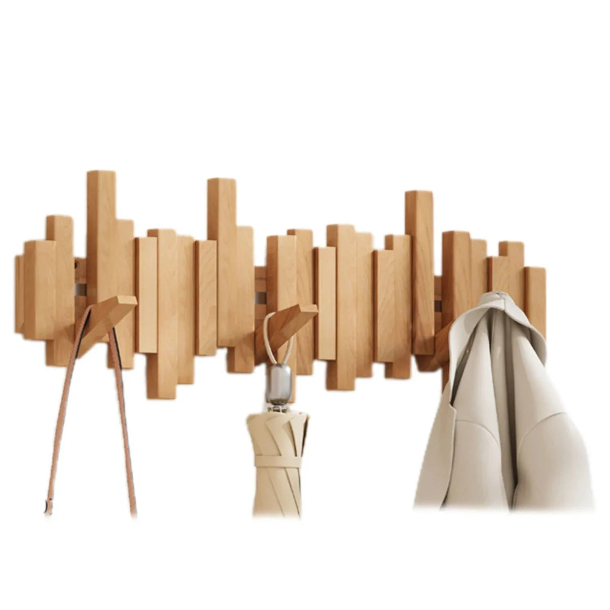 Eleganter Holz-Kleiderbügel im Klavierstil - Walnuss und Buche
