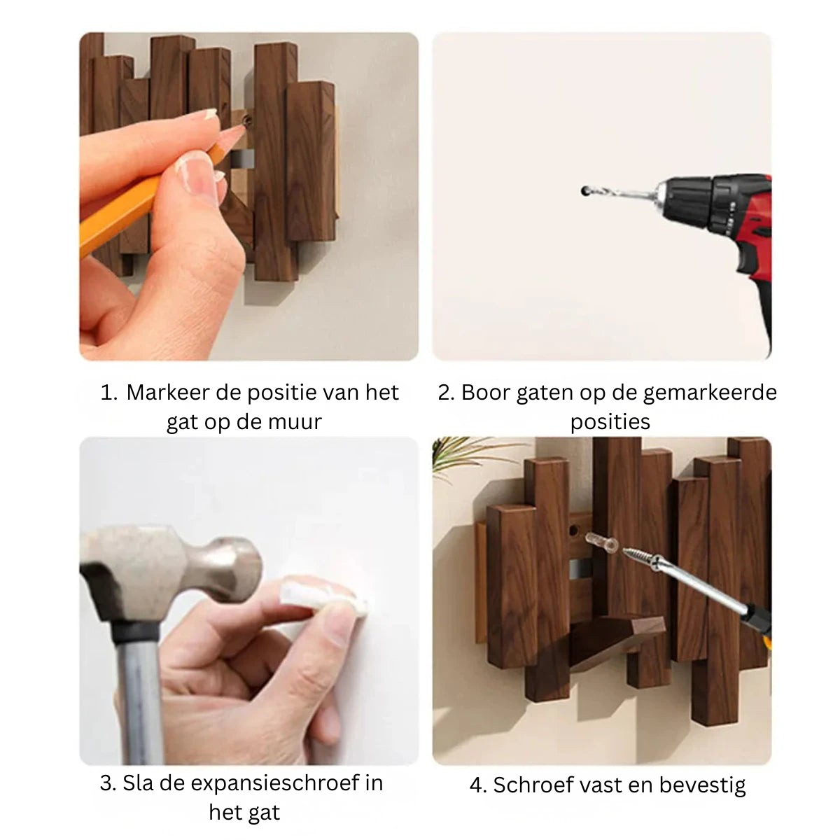 Eleganter Holz-Kleiderbügel im Klavierstil - Walnuss und Buche