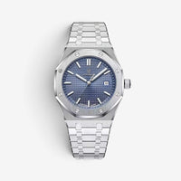 Elegante Herrenarmbanduhr aus Edelstahl, 41 mm
