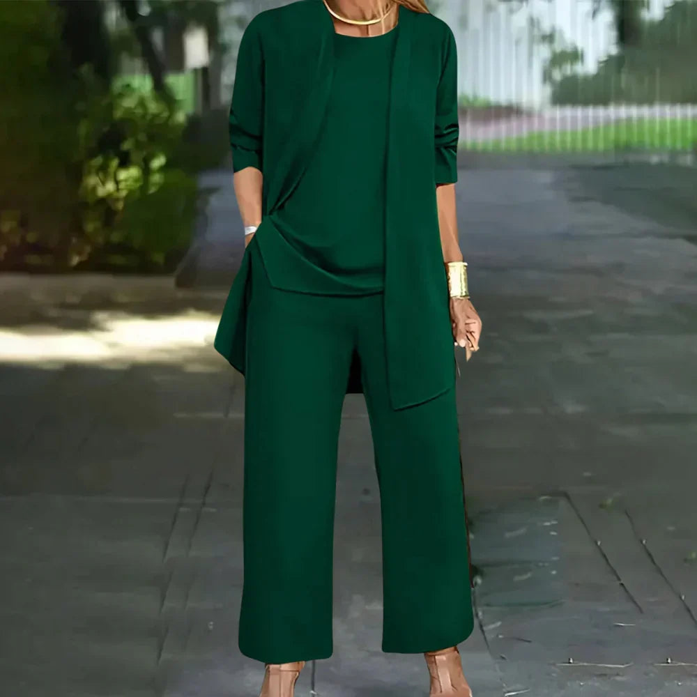 Eleganter dreiteiliger Damen-Hosenanzug