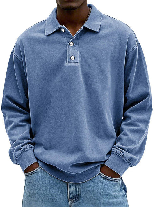 Elegantes langärmliges Poloshirt
