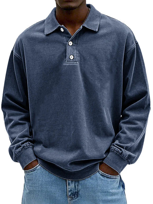 Elegantes langärmliges Poloshirt