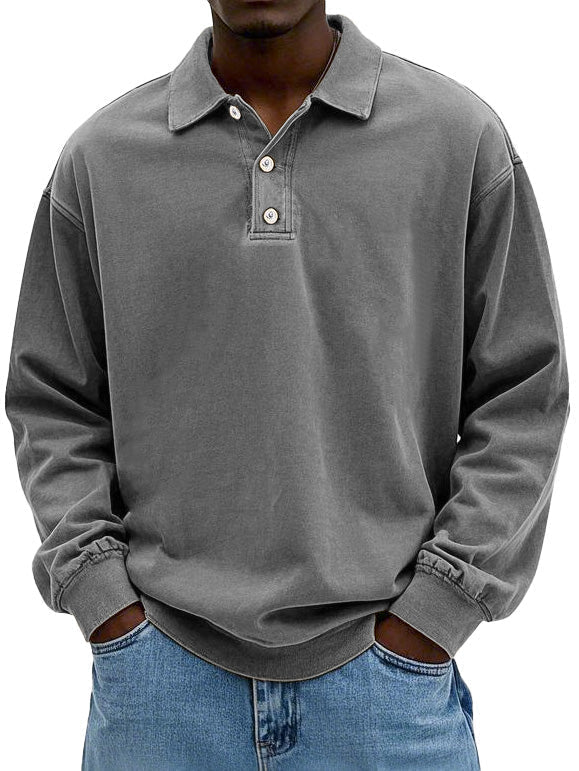 Elegantes langärmliges Poloshirt