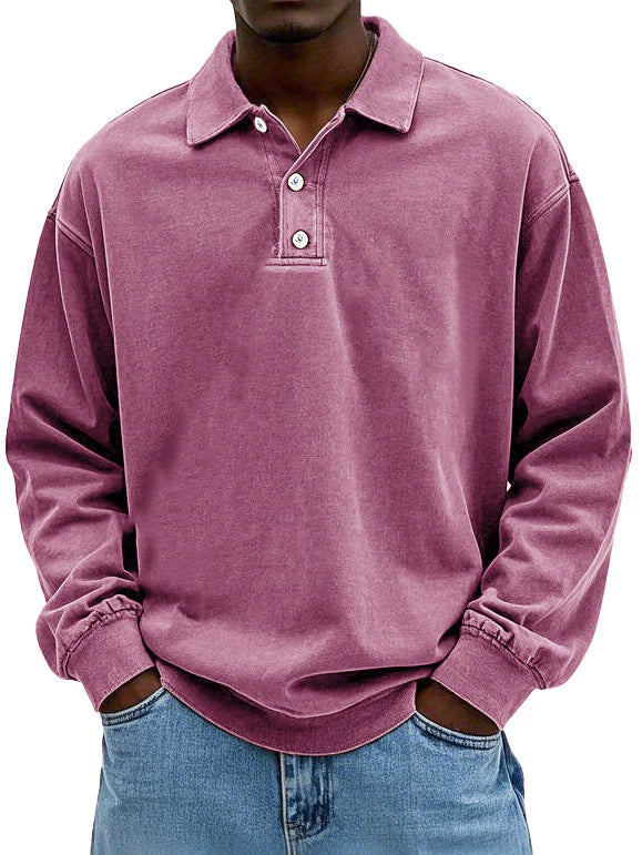 Elegantes langärmliges Poloshirt