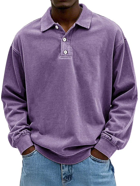Elegantes langärmliges Poloshirt