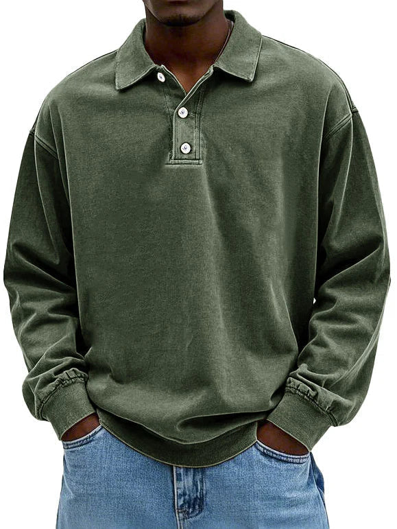 Elegantes langärmliges Poloshirt