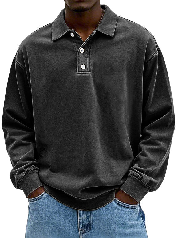Elegantes langärmliges Poloshirt