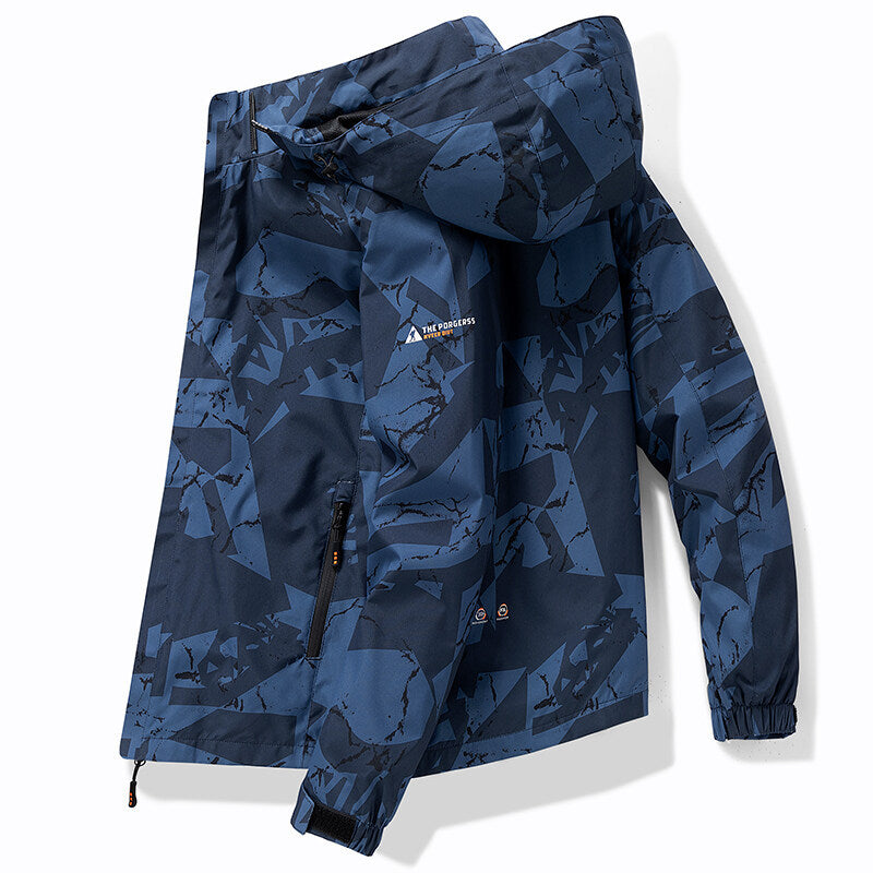 Elegante Herren-Skijacke mit Kapuze und sportlichem Design