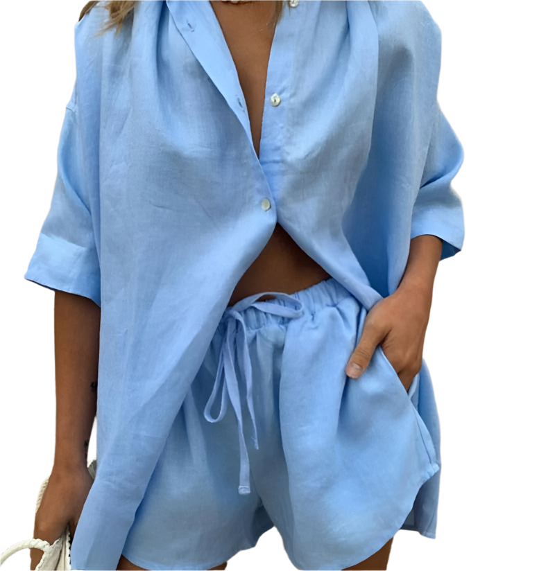 Elegantes, zweiteiliges Loungewear-Set aus Baumwolle