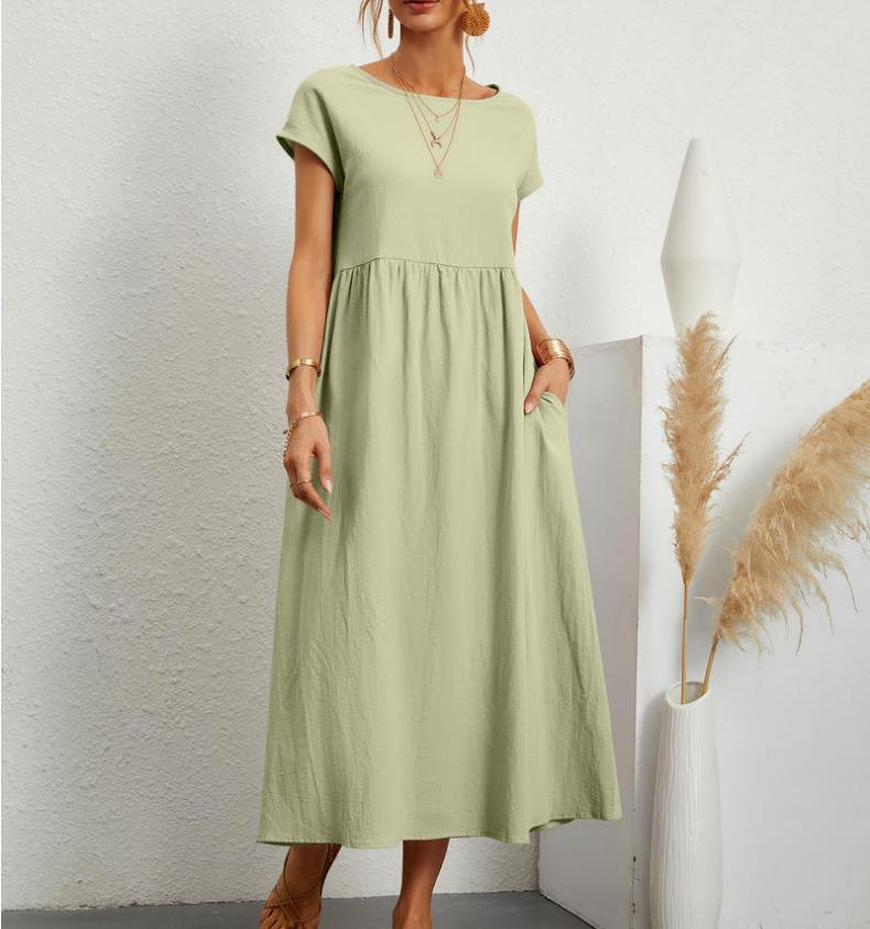 Elegantes, locker geschnittenes Midikleid