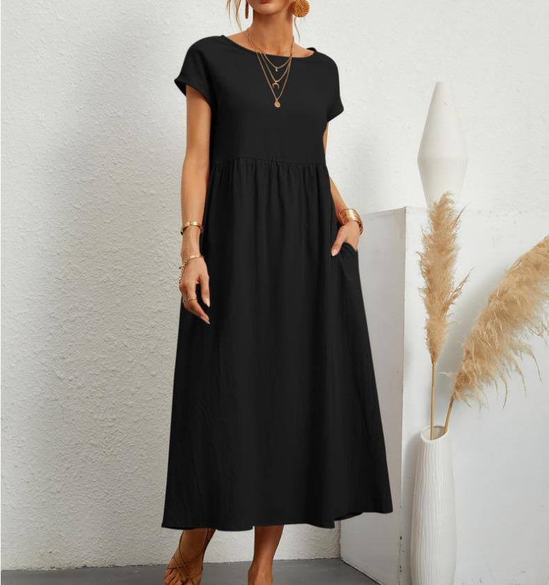 Elegantes, locker geschnittenes Midikleid