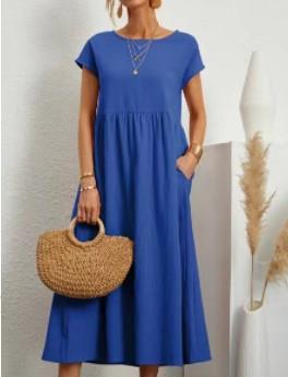 Elegantes, locker geschnittenes Midikleid
