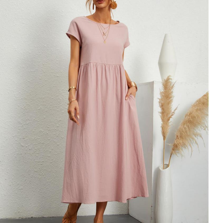 Elegantes, locker geschnittenes Midikleid