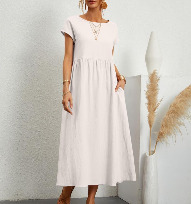 Elegantes, locker geschnittenes Midikleid