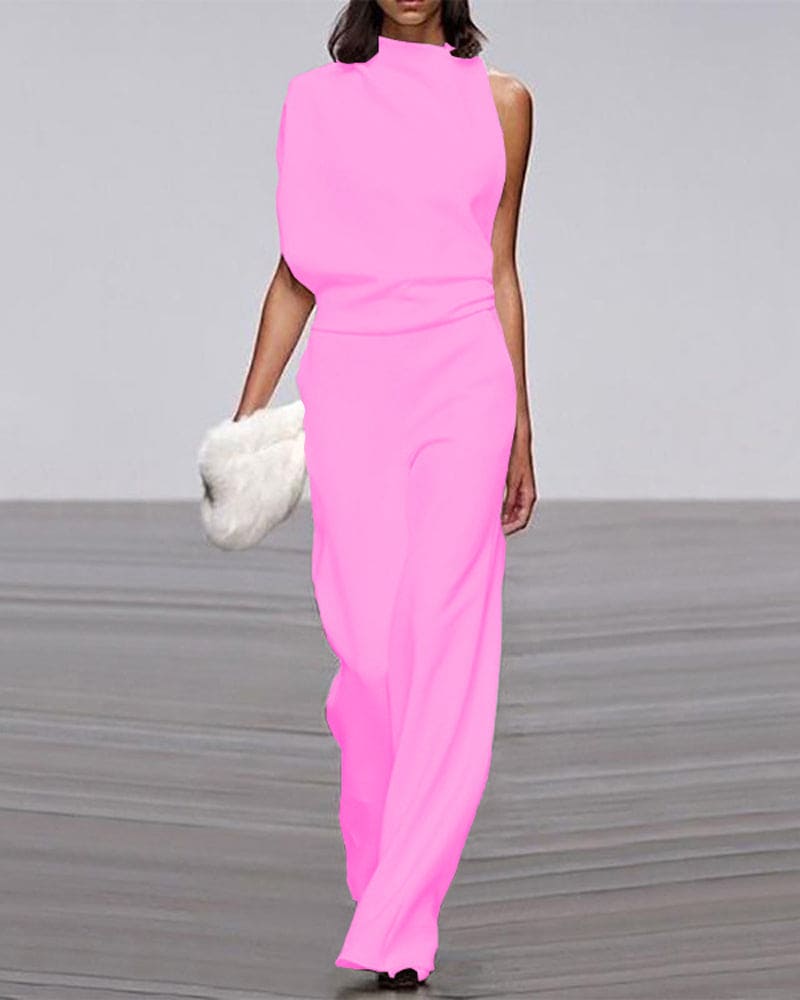 Eleganter Jumpsuit mit Stehkragen
