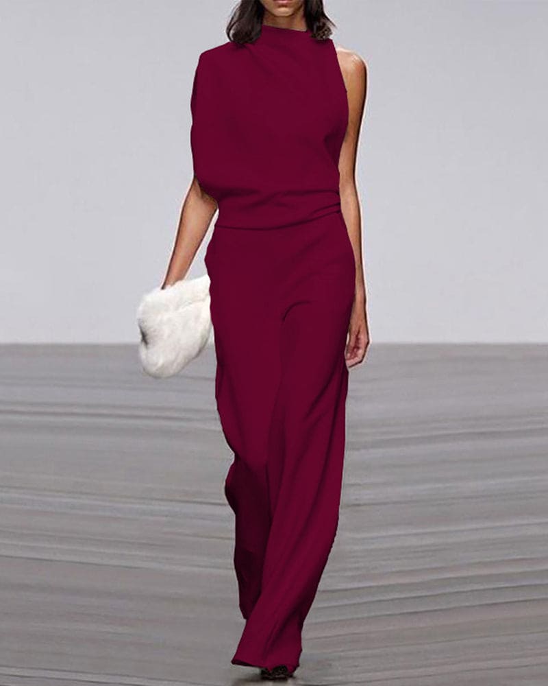 Eleganter Jumpsuit mit Stehkragen