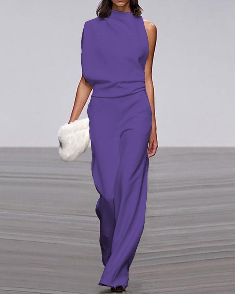 Eleganter Jumpsuit mit Stehkragen