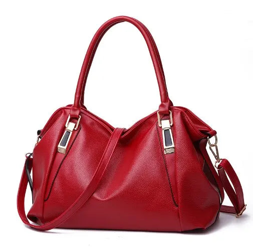 Elegante Damen-Schultertasche aus Kunstleder in mehreren Farben