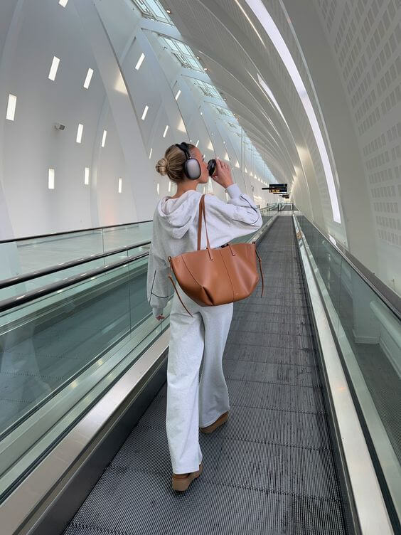 Elegante Leder-Tote-Bag mit grossem Fassungsvermögen