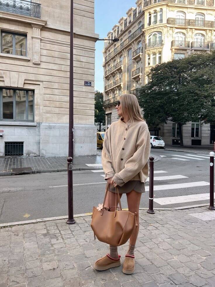 Elegante Leder-Tote-Bag mit grossem Fassungsvermögen