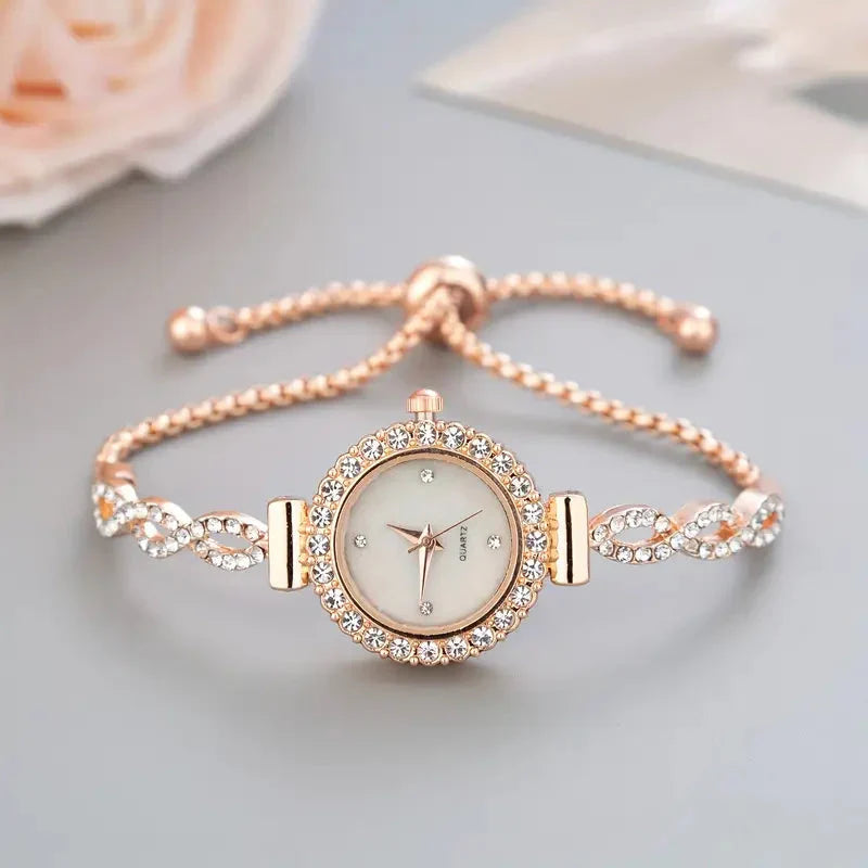 Elegante Damenuhr – Mit Kristallverzierung und zeitlosem Luxus