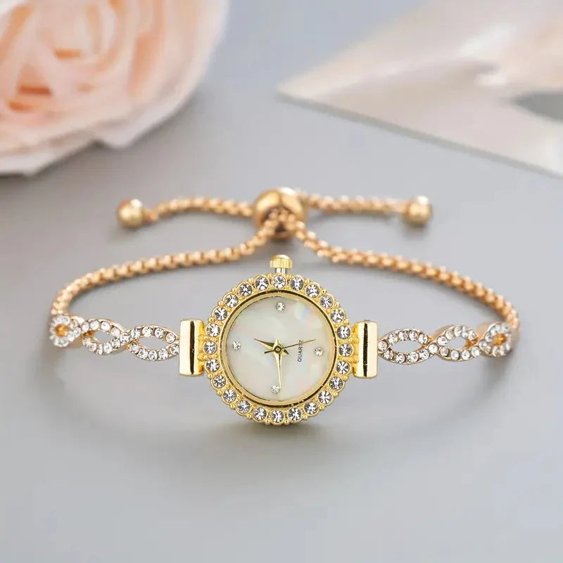 Elegante Damenuhr – Mit Kristallverzierung und zeitlosem Luxus