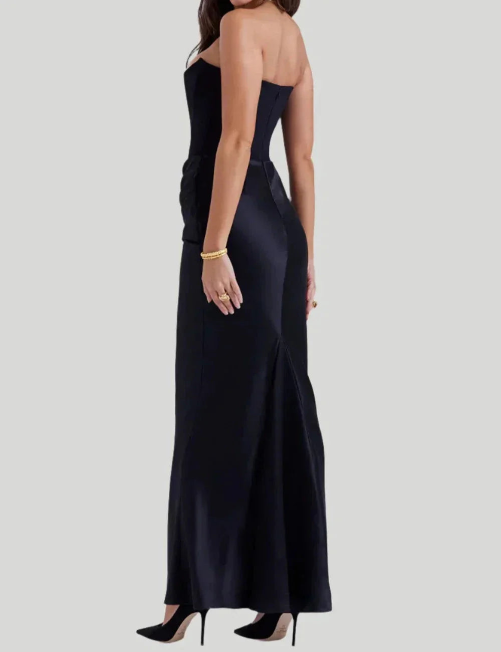 Elegantes trägerloses Maxikleid für Hochzeiten und Galas